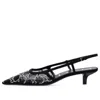 Gucci Gg Rhinestoned Mesh Slingback Pumps