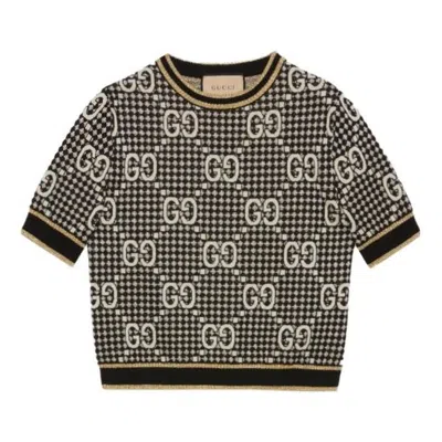 Gucci (wmns)  Gg Wool Blend Jacquard Top 'grey'