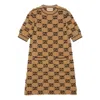 Gucci (wmns)  Gg Wool Boucl Jacquard Dress 'camel Brown'