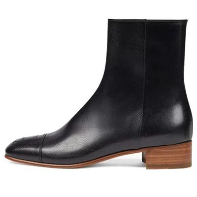 Gucci (wmns)  Goatskin Hills Logo Ankle Boots 'black'