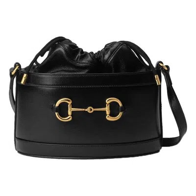 Gucci 1955 Horsebit Bucket Bag In Black