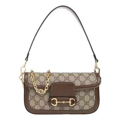 Gucci (wmns)  Horsebit 1955 Shoulder Bag 'beige Ebony'