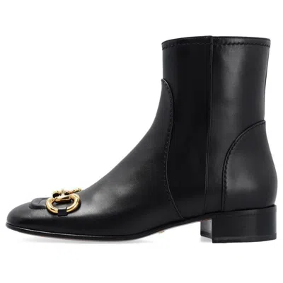 Gucci (wmns)  Horsebit Leather Ankle Boots 'black'