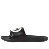 Gucci (wmns)  Interlock Double G Soft Sole Cozy Flat Heel Fashion Black Sandals