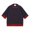 Gucci (wmns)  Interlocking Crewneck Casual Half Sleeve Sweater Blue In Multi