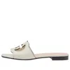 Gucci (wmns)  Interlocking G Cut-out Slide Sandal 'white Leather'