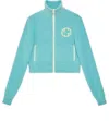 Gucci (wmns)  Interlocking G Extrafine Wool Zip Up Cardigan 'light Blue'