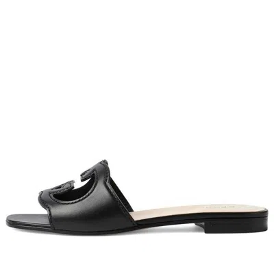 Gucci (wmns)  Interlocking G Shearling Sandals 'black'