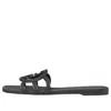 Gucci Gg Slider Sandals With Square Open Toe In Black