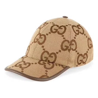 Gucci (wmns)  Jumbo Gg Canvas Baseball Hat 'camel Ebony'