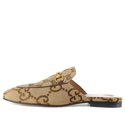 Gucci (wmns)  Jumbo Gg Princetown Slipper 'camel Ebony'