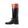 Gucci (wmns)  Knee-high Boot With Harness 'black Brown' In Multi