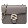 Gucci (wmns)  Leather Bag Single-shoulder Bag Grey