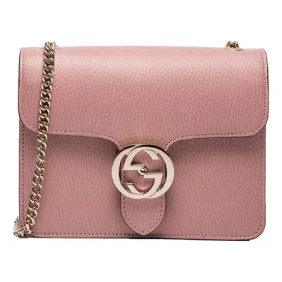 Gucci (wmns)  Leather Bag Single-shoulder Bag Pink