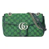 Gucci (wmns)  Leather Gg Marmont Multicolor Logo Single-shoulder Bag Small Green/blue