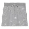 Gucci Crystal-embellished Interlocking G-logo Miniskirt In Gray