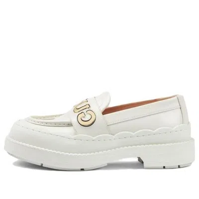 Gucci (wmns)  Loafer 'white And Metallic Leather'