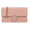 Gucci (wmns)  Logo Double G Leather Woc Chain Shoulder Messenger Bag Pink Classic