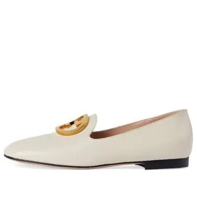 Gucci (wmns)  Logo Plaque Loafers 'white'