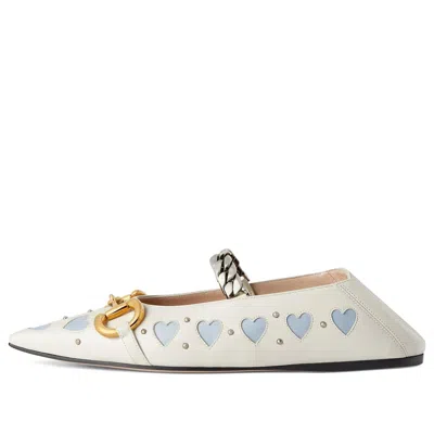 Gucci (wmns)  Lovelight Flat With Horsebit 'white Blue'