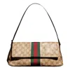 Gucci Medium Shoulder Bag With Web In Brown