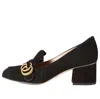 Gucci (wmns)  Marmont Fringed Suede Loafer Mid-heel 'black' In Brown