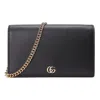 Gucci (wmns)  Marmont Leather Mini Chain Bag 'black Gold'