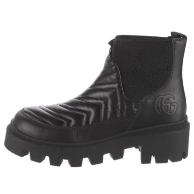 Gucci (wmns)  Matelassé Chelsea Boot 'triple Black' In Multi
