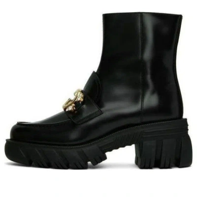 Gucci (wmns)  Mid Heel Ankle Boot With Belt 'black Leather'