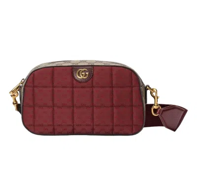 Gucci (wmns)  Mini Gg Canvas Small Shoulder Bag 'burgundy'