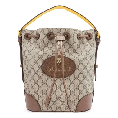 Gucci (wmns)  Neo Vintage Tiger Head Logo Drawstring Handbag Large Capacity Schoolbag Backpack Unisex