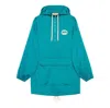 Gucci (wmns)  Neoprene Hooded Dress 'turquoise' In Blue