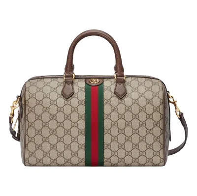 Gucci (wmns)  Ophidia Gg Medium Top Handle Bag 'beige Ebony' In Multi