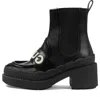 Gucci 60mm Logo-lettering Leather Boots In Black