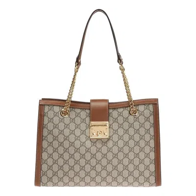 Gucci (wmns)  Padlock Medium Gg Shoulder Bag 'beige Brown'