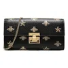 Gucci (wmns)  Padlock Metallic Bee Star Printing Leather Chain Wallet Shoulder Bag Armpit Black Handb