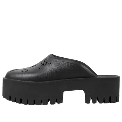 Gucci (wmns)  Platform Perforated G Sandal 'black Rubber'