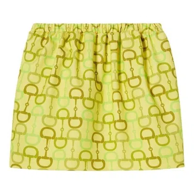 Gucci (wmns)  Printed Mini Skirt 'lime Green' In Yellow