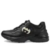 Gucci (wmns)  Rhyton Leather Sneakers 'black White'