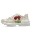Gucci (wmns)  Rhyton Sneaker With Strawberry Print 'ivory White' In Neutral