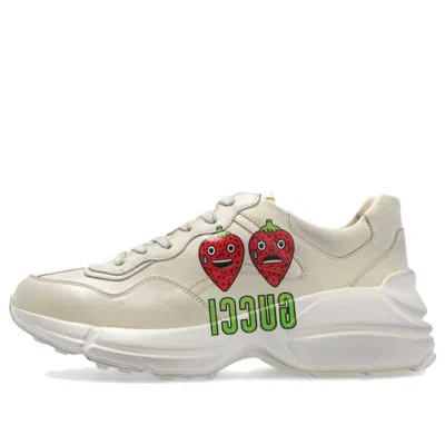 Gucci (wmns)  Rhyton Sneaker With Strawberry Print 'ivory White'