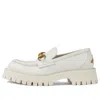 Gucci (wmns)  Rubber Lug Sole Horsebit Loafer 'white Leather'