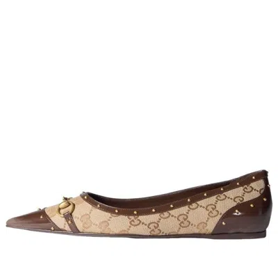 Gucci Savoy Ballet Flats In Brown