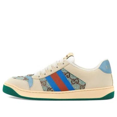 Gucci (wmns)  Screener Gg Logo Sneakers 'beige Blue'