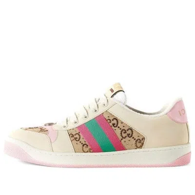 Gucci (wmns)  Screener Gg Low-top Sneakers 'gg Canvas - Beige Pink'