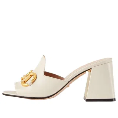 Gucci (wmns)  Slide Sandal With Horsebit 'white Leather'