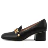 Gucci (wmns)  Sylvie Chain-embellished Leather Mid-heel Pumps 'black'