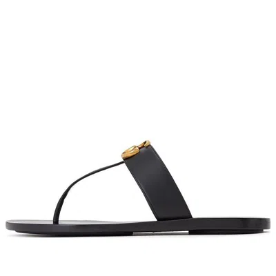 Gucci (wmns)  Thong Sandal With Double G 'black Leather'