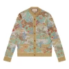 Gucci (wmns)  Tiger Jacquard Cardigan Gold Green' In Multi