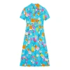 Gucci (wmns)  Tulip Print Pleated Dress 'blue'